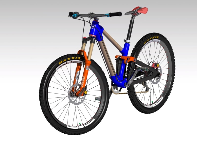 نمونه مدل طراحی شده دوچرخه