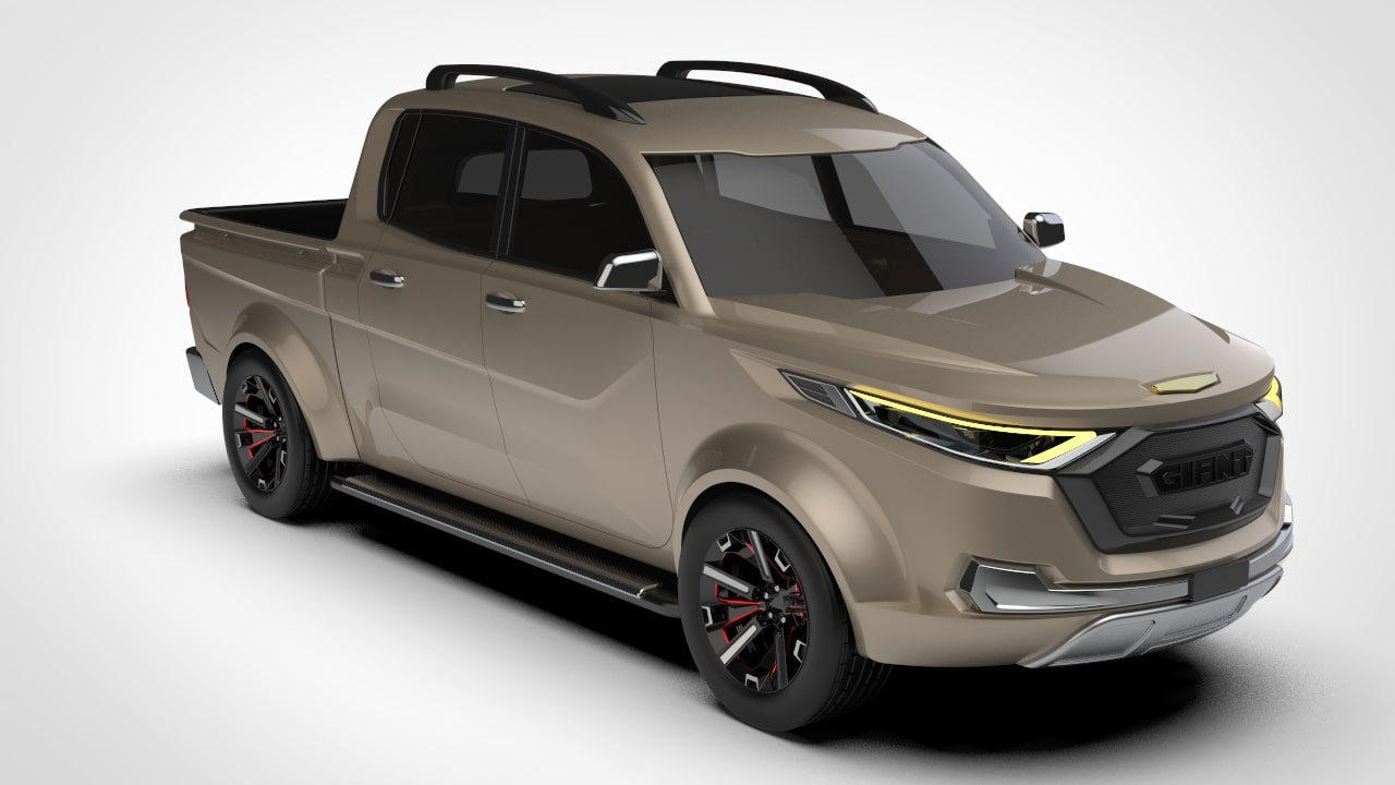 مدل سه بعدی خودرو پیکاپ | طراحی ماشین در نرم افزار سالیدورک