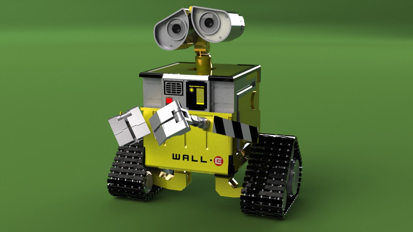 مدل طراحی شده ربات وال ای | مدلسازی با نرم افزار سالیدورک