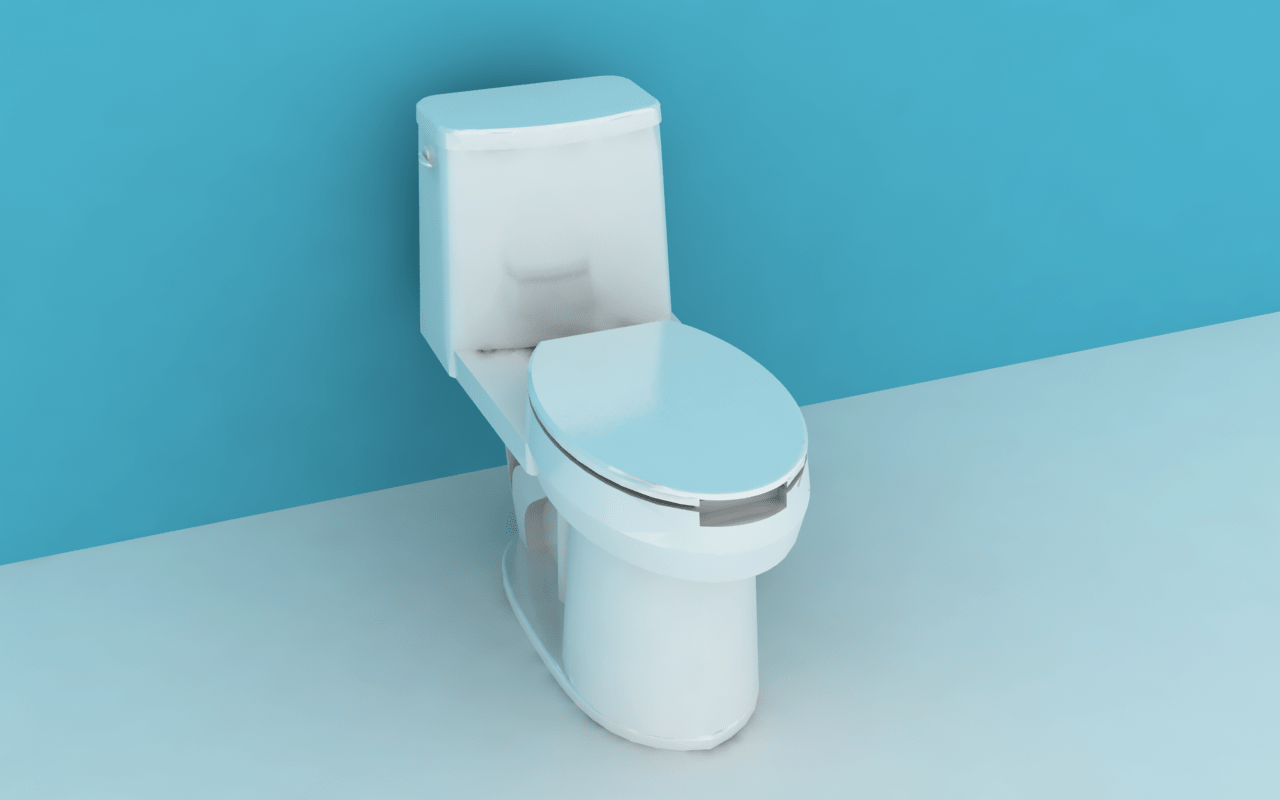 مدل طراحی شده توالت فرنگی | مدلسازی در سالیدورک