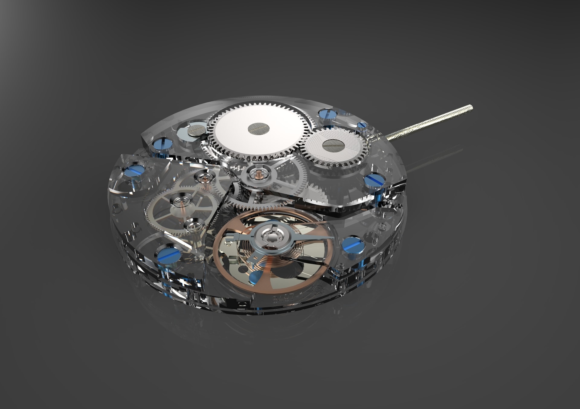 موتور ساعت مچی کوچک طراحی شده | مدل شده به کمک فناوری اپتیک