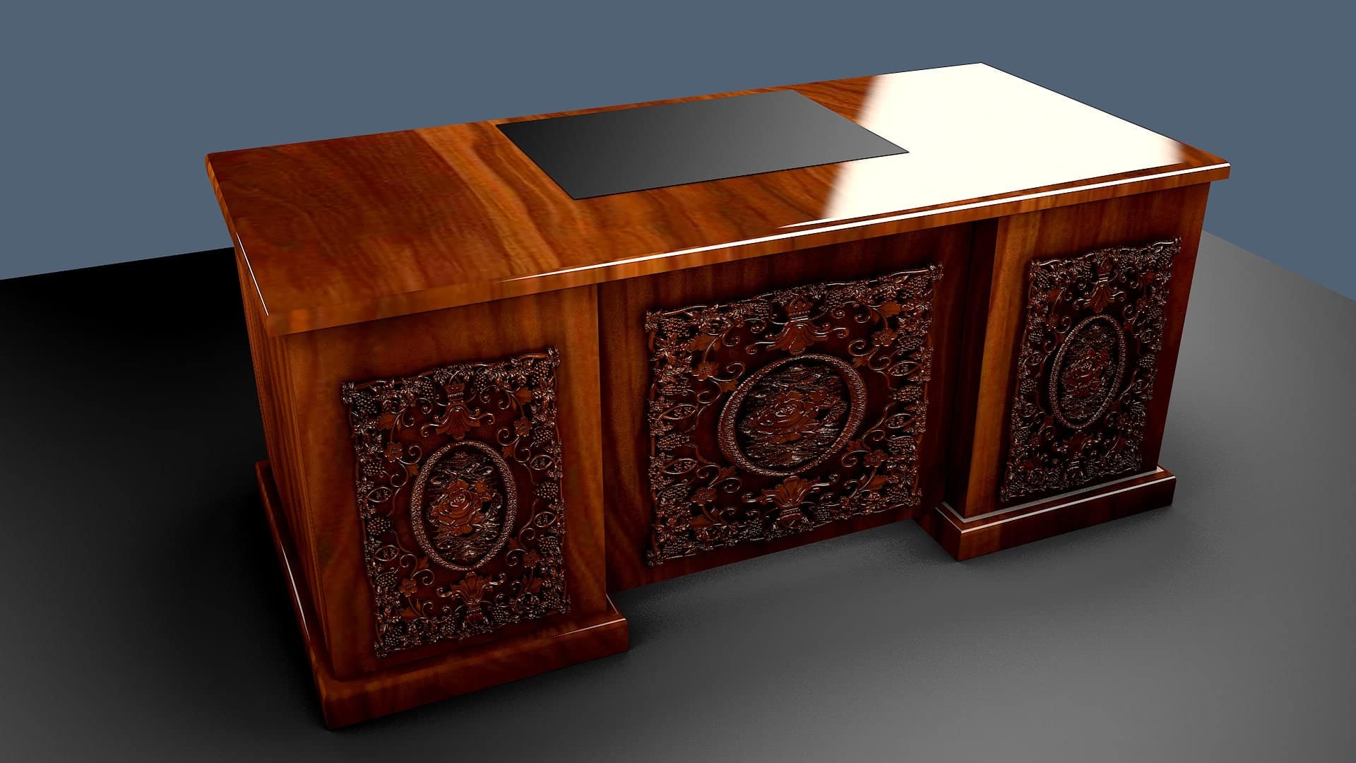 مدل طراحی شده میز اداری کلاسیک | میز چوبی اداری